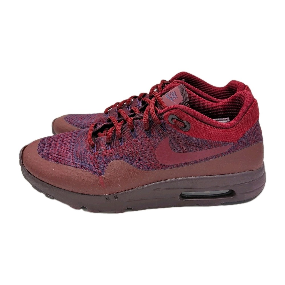 Nike Mens Air Max 1 Ultra Flyknit Shoes Grand Purple Team Red 856958-566 Size 11 - Picture 3 of 14